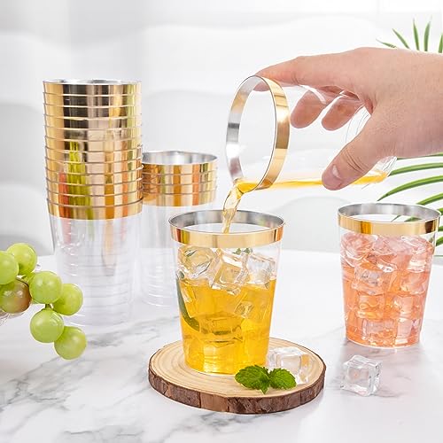 60 Pack Gold Plastic Cups (60 Count)