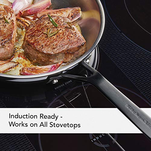 5 Ply Clad Polished Stainless Steel Fry Pan