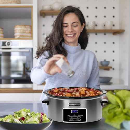 8 Quart Digital Programmable Slow Cooker with Timer