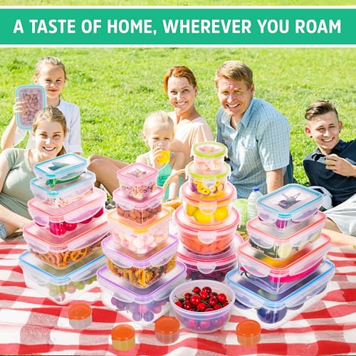 46 PCS Food Storage Containers with Lids Airtight (50 Count)