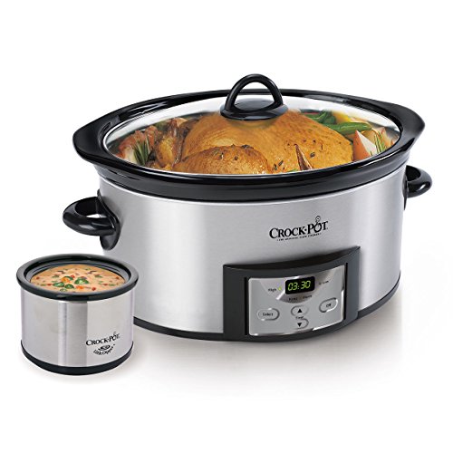 6 Quart Countdown Programmable Oval Slow Cooker with Dipper