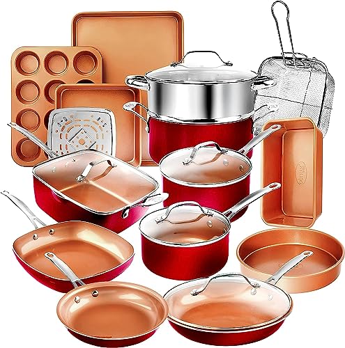 20 Pc Pots and Pans Set Nonstick Cookware + Bakeware Set
