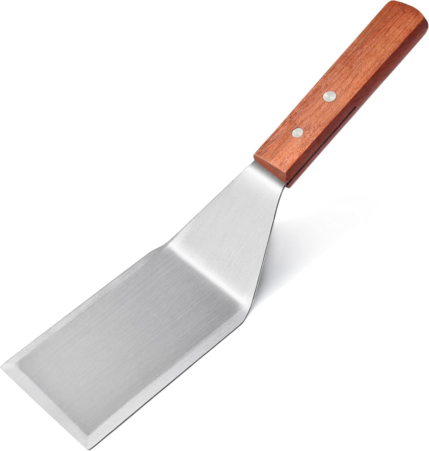 New Star Foodservice 36299 Wood Handle Heavy Duty Hamburger Turner/Spatula with Cutting Edge, 11.5" - Culinary Roots
