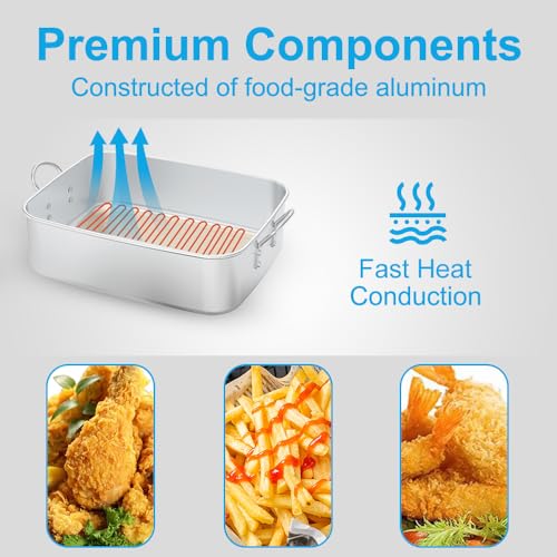 FireRiot 18QT Aluminum Deep Fryer Pot with Baskets & Heat