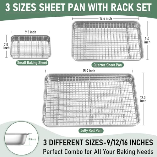 Baking Sheet with Wire Rack Set (6 Count)