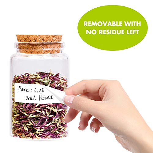 500 Blank Removable Freezer Labels Water Oil Resistant with Perforation Line for Food Containers Jars Pantry Organization (500 Count)
