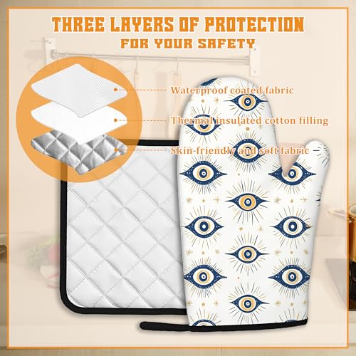 Evil Eyes Oven Mitts and Pot Holders (4 Count)
