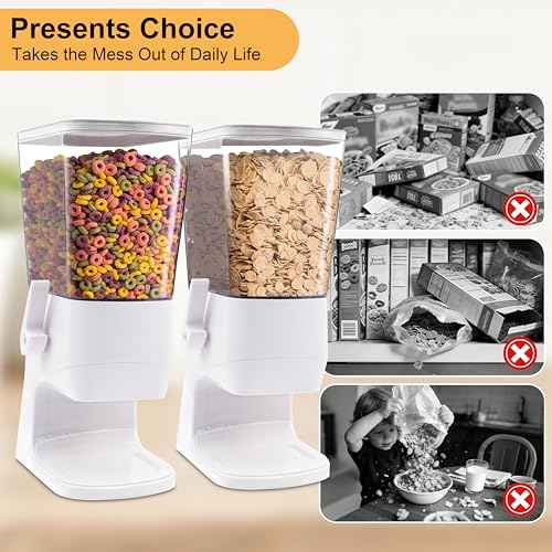 Cereal Dispenser Countertop 2Pcs (2 Count)
