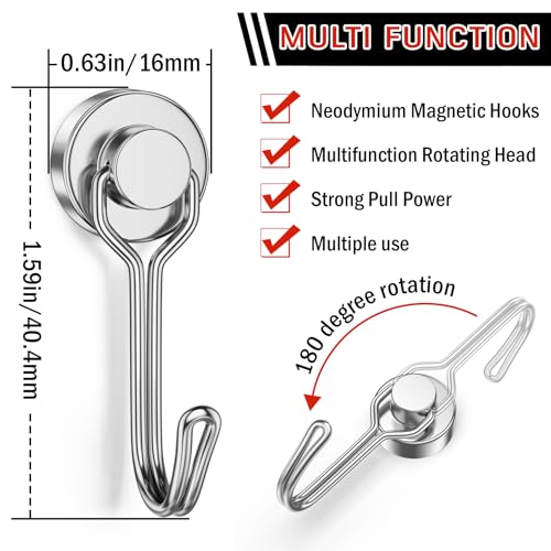 100 Pack Magnetic Hooks for Cruise Cabins (100 Count)