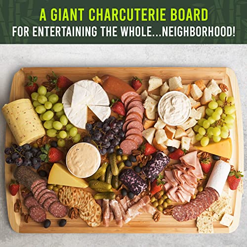GIGANTIC 36 x 24 Inch Extra Large Bamboo Cutting Board with Lifetime Replacements