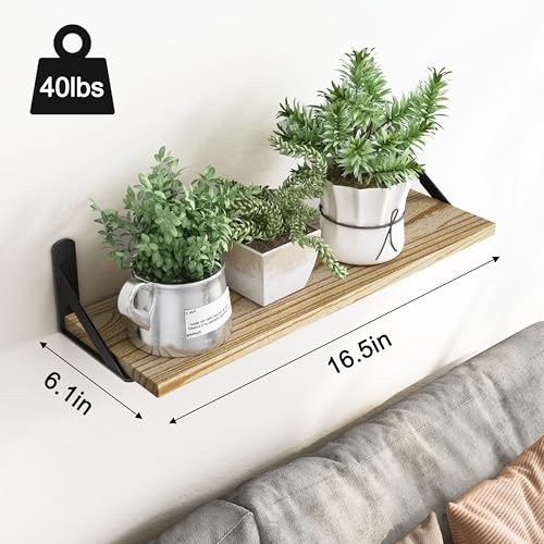16.5in Floating Shelves for Wall (6 Count)