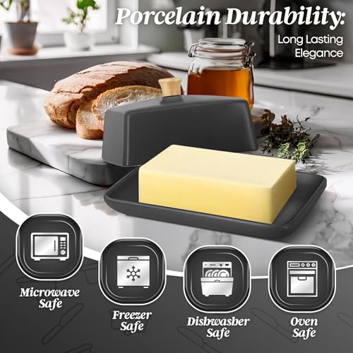 Extra Large Ceramic Butter Dish with Lid