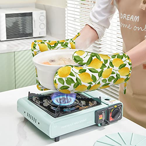 Lemon Oven Mitts and Pot Holders Sets of 4