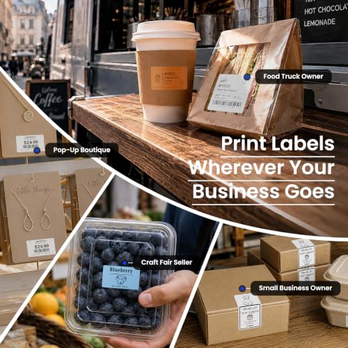 221B 2" Bluetooth Thermal Label Printer with 3 Label Rolls