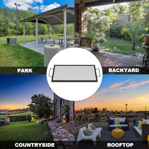 Heavy Duty Rectangular Fire Pit Grill Grate with X
