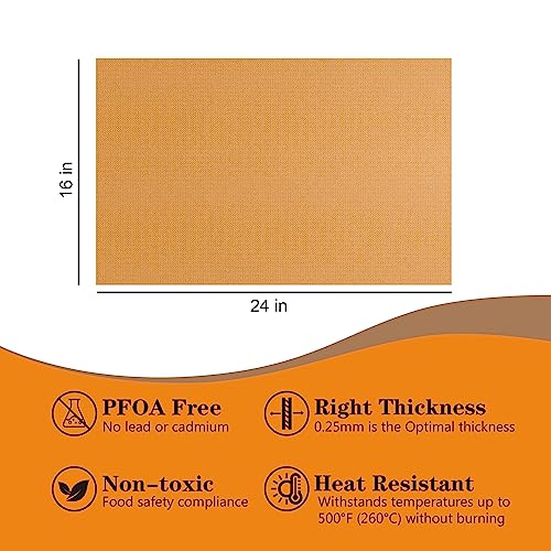 2 Pack Thickened Copper Oven Liners for Bottom of Oven BPA & PFOA Free (2 Count)