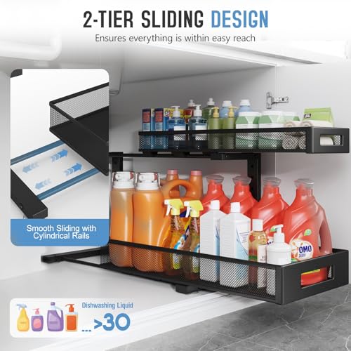 1 Pack 20.47IN Depth Under Sink Storage Organizer