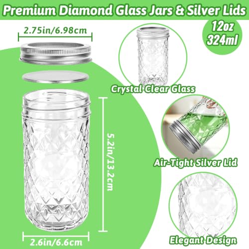 12oz Glass Mason Jars (15 Count)