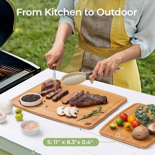 Dishwasher Safe Bamboo Cutting Boards 15.4x11.7in Heat