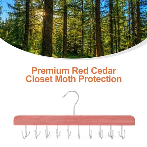Cedar 2 in 1 Belt Tie Hanger for Closet Max 30 Belts with 30 Ties Capacity