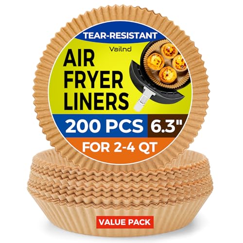 6.3" Round Air Fryer Liners Disposable 200 PCS for Ninja AF101 (200 Count)
