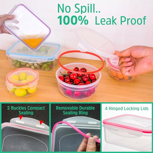 46 PCS Food Storage Containers with Lids Airtight (50 Count)