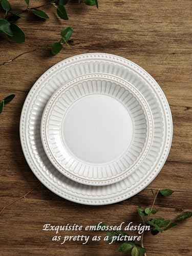 Ceramic Plates and Bowls Sets (24 Count)