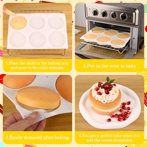 3 Pcs Silicone Muffin Top Pan for Baking (3 Count)
