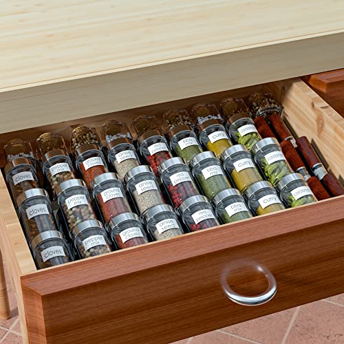 Acrylic Spice Drawer Organizer Rack Adjustable From 12 Inch to 24 Inch Wide
