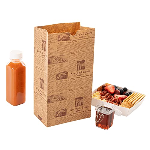 Bag Tek 8 Lb Disposable Lunch Bags 100 Sturdy Take Out Bags (100 Count)