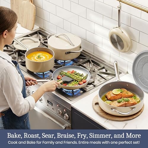 Premium Ceramic Sauté Pan with Lid