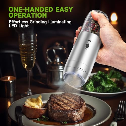 Electric Salt and Pepper Grinder Set (2 Count)