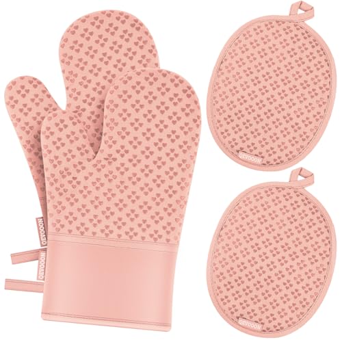 Oven Mitts and Pot Holders 4 Sets (4 Count)