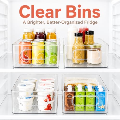 4 Pack Fridge Organizer Bins (4 Count)