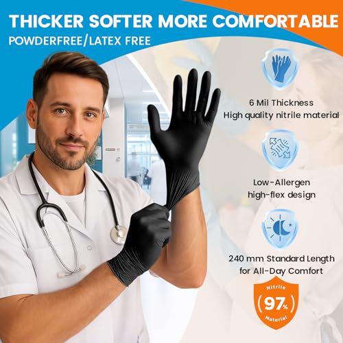 Heavy Duty Nitrile Gloves (100 Count)