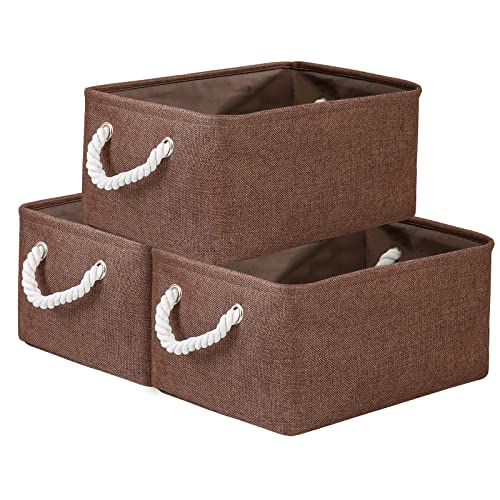 WarmHome Fabric Storage Bin Shelf Basket for Home (3 Count)