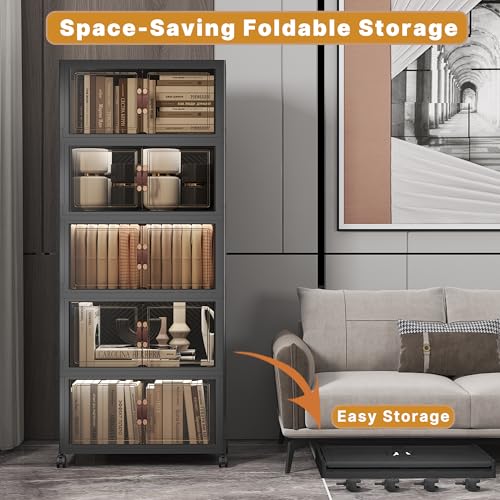 260QT Stackable Storage Bins with Lids (5 Count)