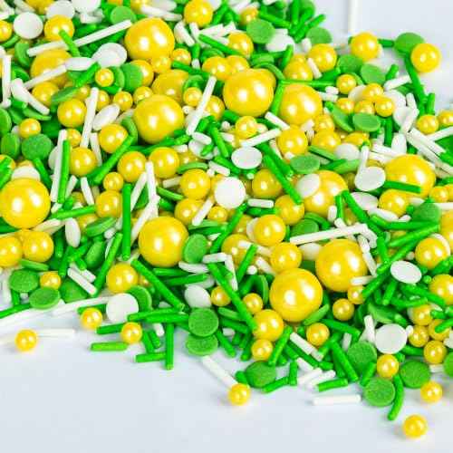 Edible Green Yellow White Sprinkles (4.6 Ounce)