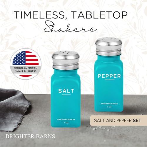 Teal Salt and Pepper Shakers Set by Brighter Barns (2 Count)