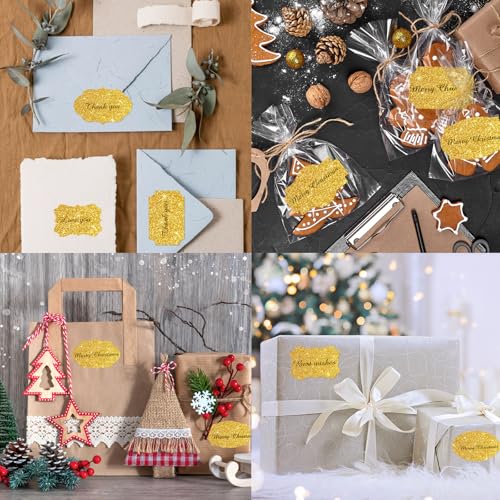 Bright Gold Labels Stickers