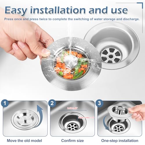 3 in 1 Kitchen Sink Stopper (2 Count)