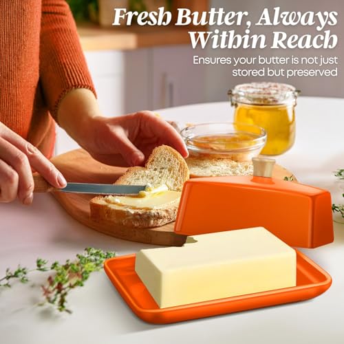Extra Large Ceramic Butter Dish with Lid