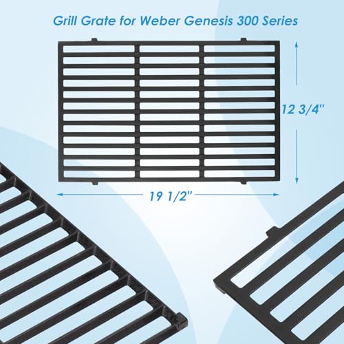 7524 7528 19.5" Grill Grates for Weber Genesis 300 Series Genesis E310 E320 E330 S310 S320 S330 EP310 EP320 EP330 for Weber Genesis 300 Grill Parts