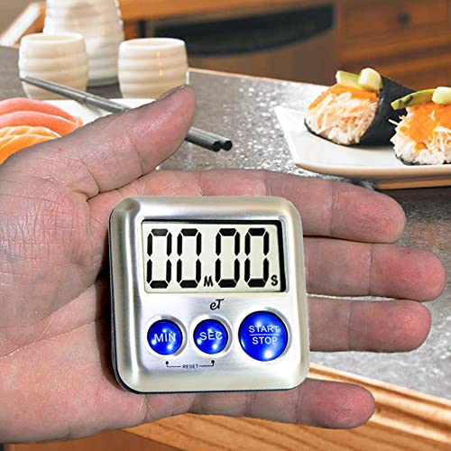 Elegant Digital Kitchen Timer Stainless Steel (6 Count)