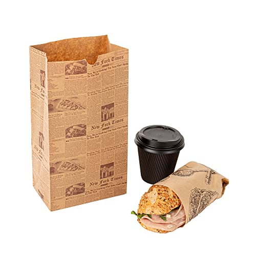 Bag Tek 6 Lb Disposable Lunch Bags 100 Sturdy Take Out Bags (100 Count)