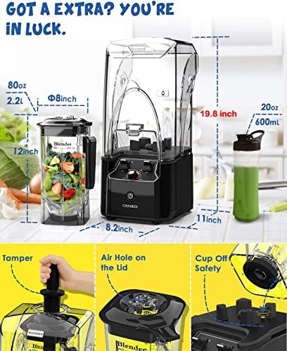 Quiet Commercial Blender with Soundproof Shield