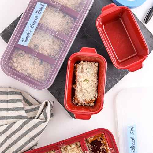 5"x3" Ceramic Baking Dishes with Lids (4 Count)