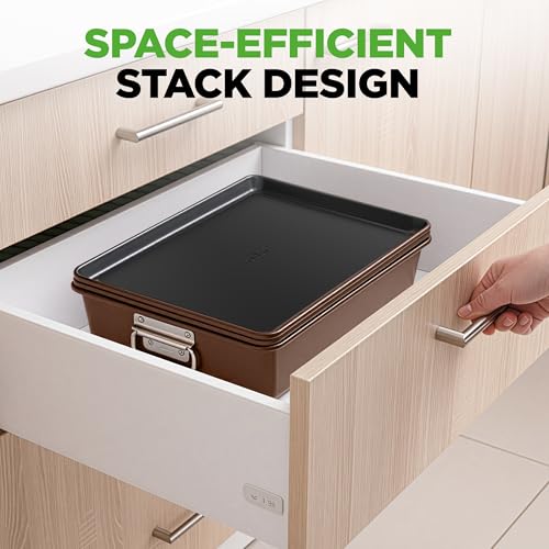 8 Piece Nonstick Stackable Bakeware Set
