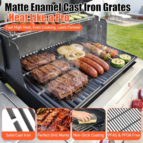 18.75 Inch Cast Iron Grill Grates for Weber Genesis II 300 Series