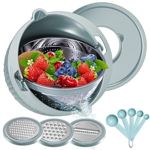 4 1 Strainer with Bowl & Spoons Set